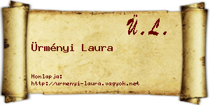 Ürményi Laura névjegykártya